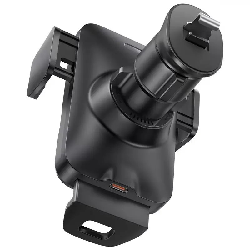 Автотримач із БЗУ Wisdom Auto Alignment (QI 15W) (Air Outlet base) (CGZX000001) Black Baseus teh0029293 - фото 3