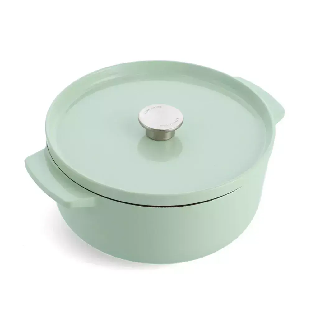 Каструля чавунна з кришкою KitchenAid 26 см 5,2 л колір фісташковий (CC007434-001)