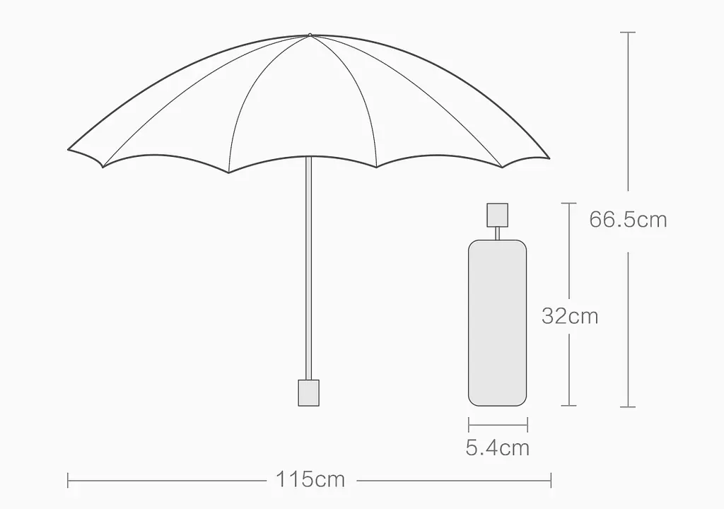 Парасолька Xiaomi RunMi 90 Points All Purpose Umbrella (5052BK) Black - фото 5