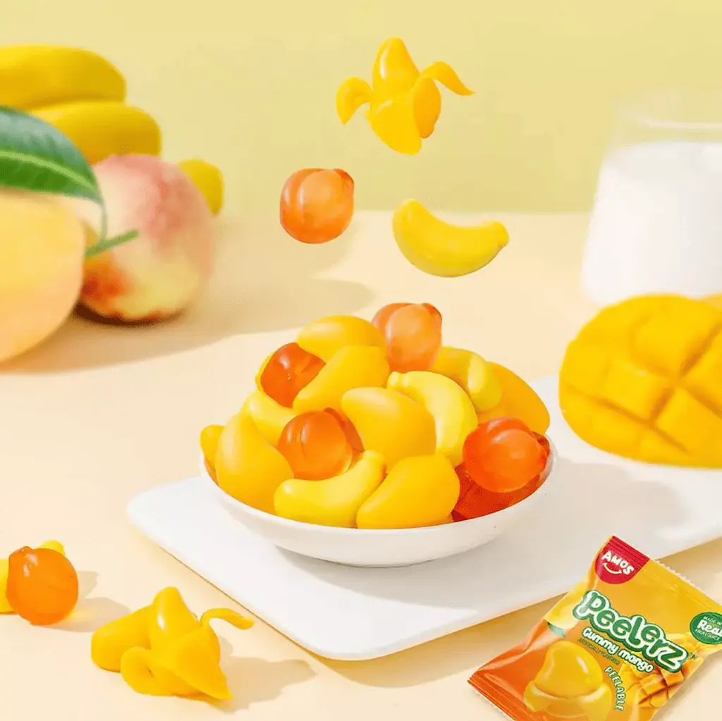 Желейні цукерки Amos Peelerz Assorted Fruit Peelable Gummy 350г - фото 4