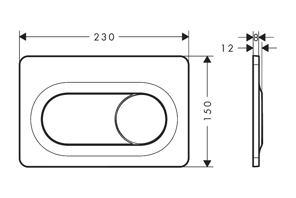 Кнопка змиву для інсталяції Hansgrohe iFrame Original S матовий чорний 66002670 - фото 4