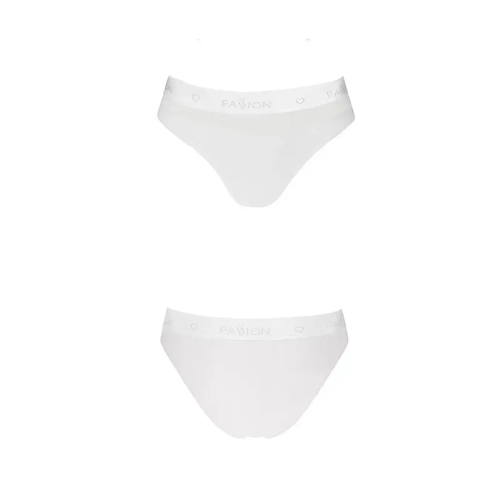 Трусики с прозрачной вставкой Passion PS006 Panties white L - фото 2