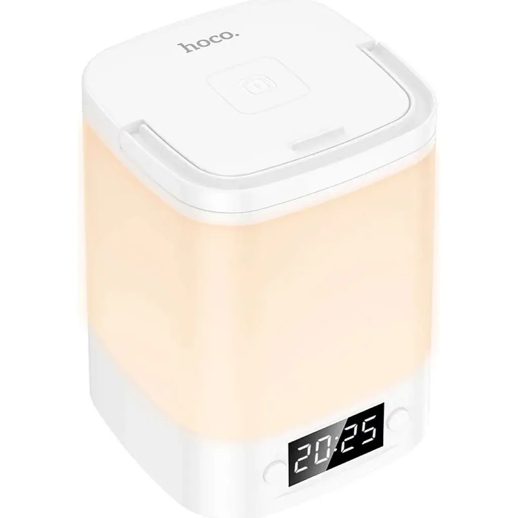 Нічний світильник Hoco HX15 Smart Clock Night Light White [159418] - фото 5