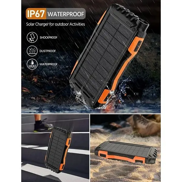 Портативное зарядное устройство солнечное 42800 MAh YD-819 с фонарем - фото 4