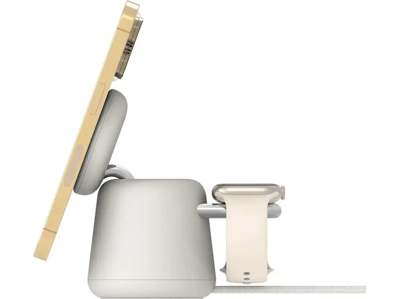 Бездротовий зарядний пристрій Belkin 2in1 MagSafe Charge Station White (WIZ020VFH37) - фото 9