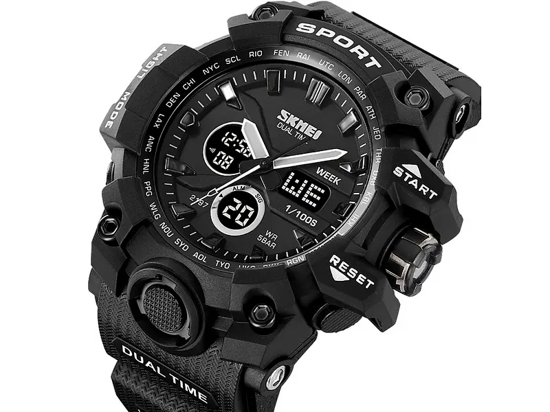 Чоловічий наручний годинник 2197BK Black Skmei acs0030158 - фото 4