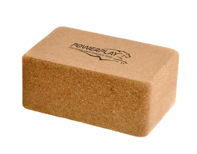 Блоки для йоги PowerPlay PP_4006 з пробкового дерева 2 шт Cork Yoga Block + гумка 7.5 кг (PP_4006_Cork_2in) - фото 4