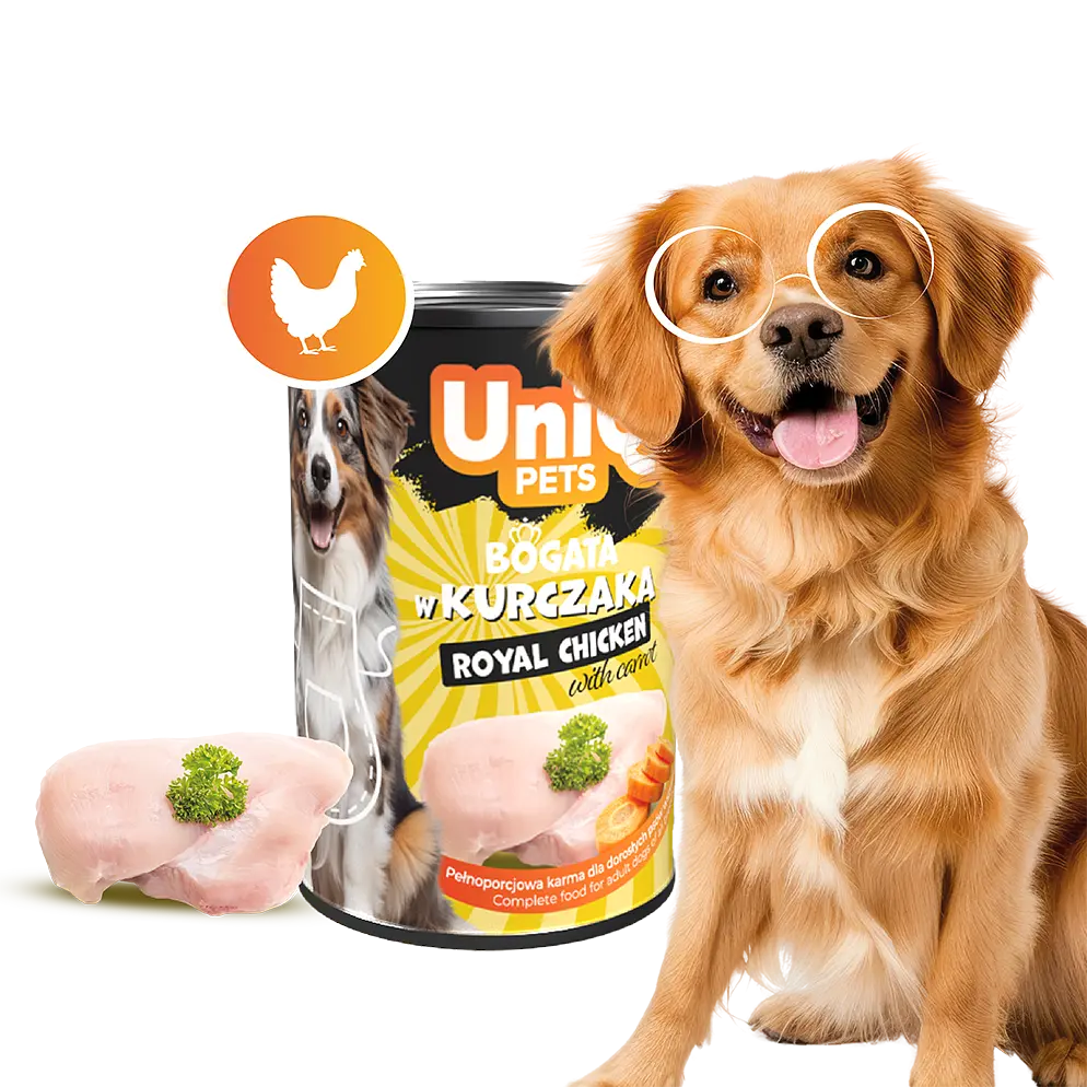 Консерви для собак UNIQ PETS DOG WET FOOD ROYAL CHICKEN з куркою, 375 г - фото 3