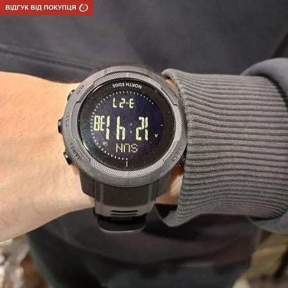 Годинник чоловічий наручний North Edge Vertico з компасом (Чорні) - фото 7
