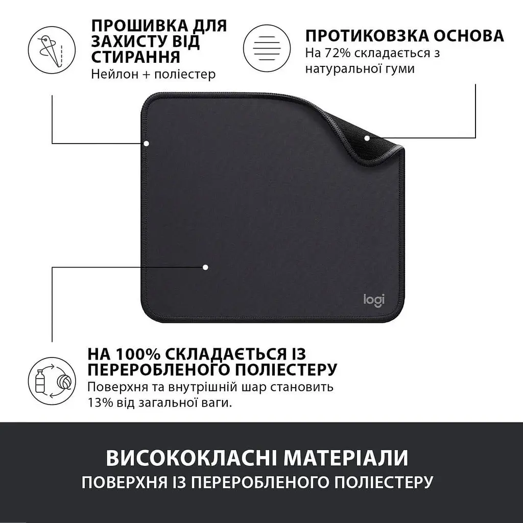 Ігрова поверхня Logitech Studio Series Graphite (956-000049) - фото 4