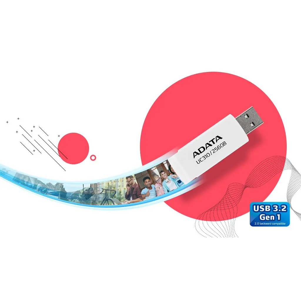 USB флеш накопитель ADATA 256GB UC310 Black USB 3.0 (UC310-256G-RBK) - фото 6