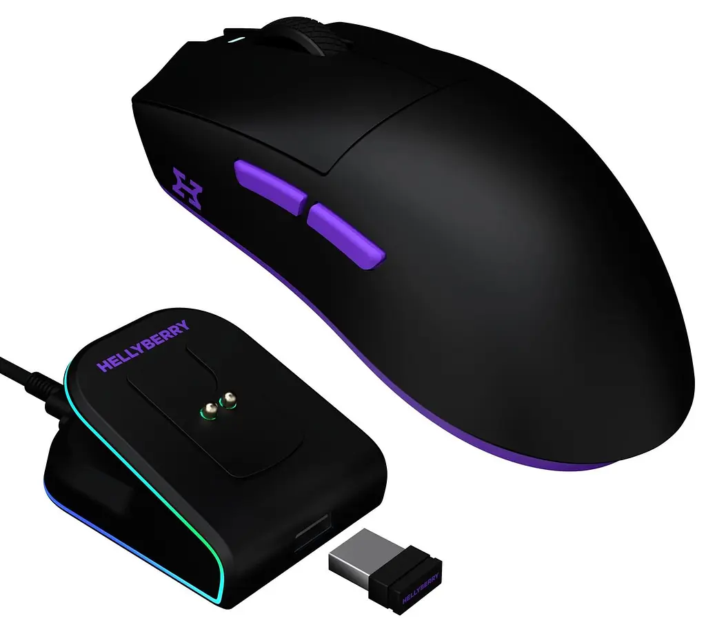 Миша HATOR Hellyberry HM47 Wireless Black Violet (HM47_black_violet) - фото 8