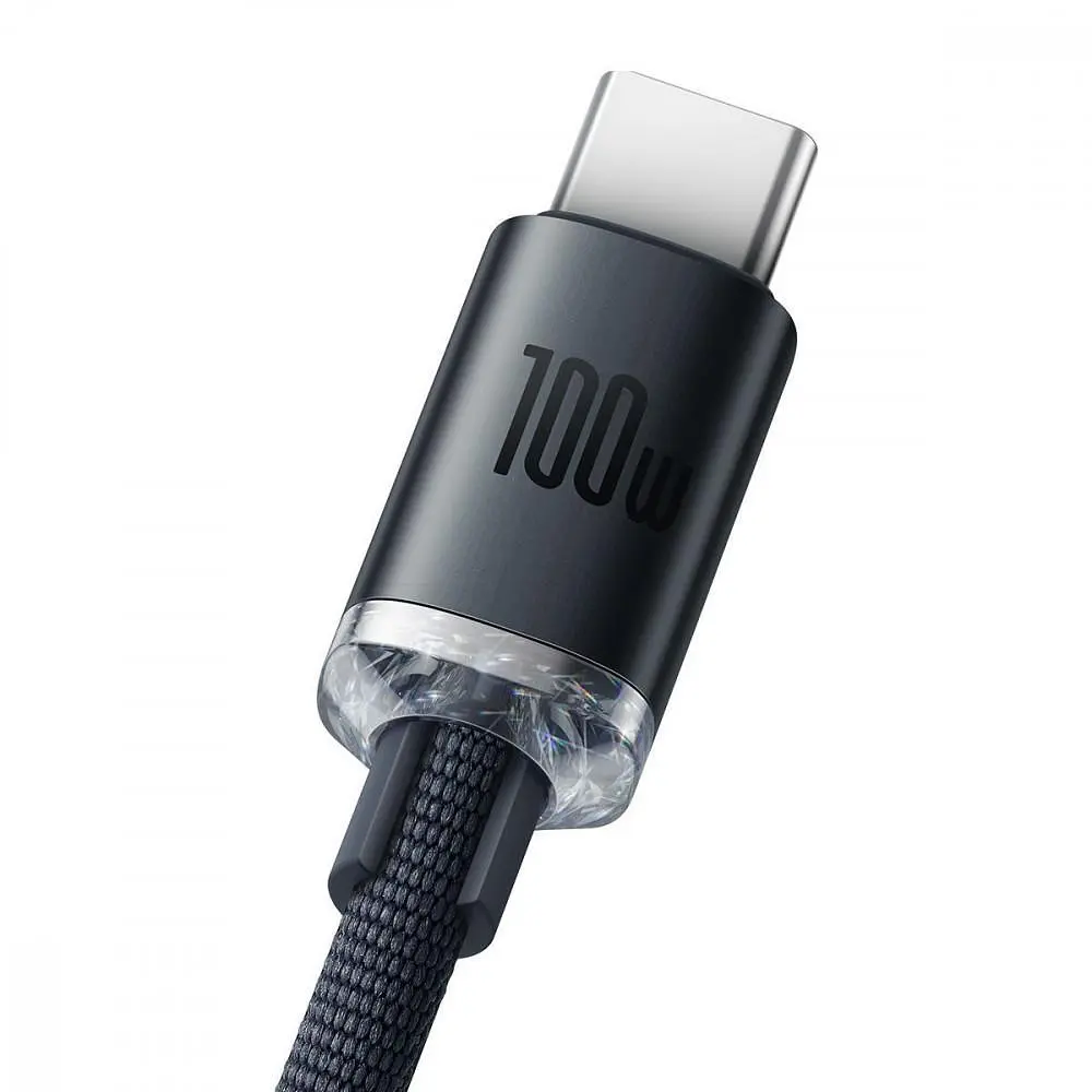 Кабель Baseus Crystal Shine Series Fast Charging Type-C 100W (1.2m) black (CAJY000401) - фото 3