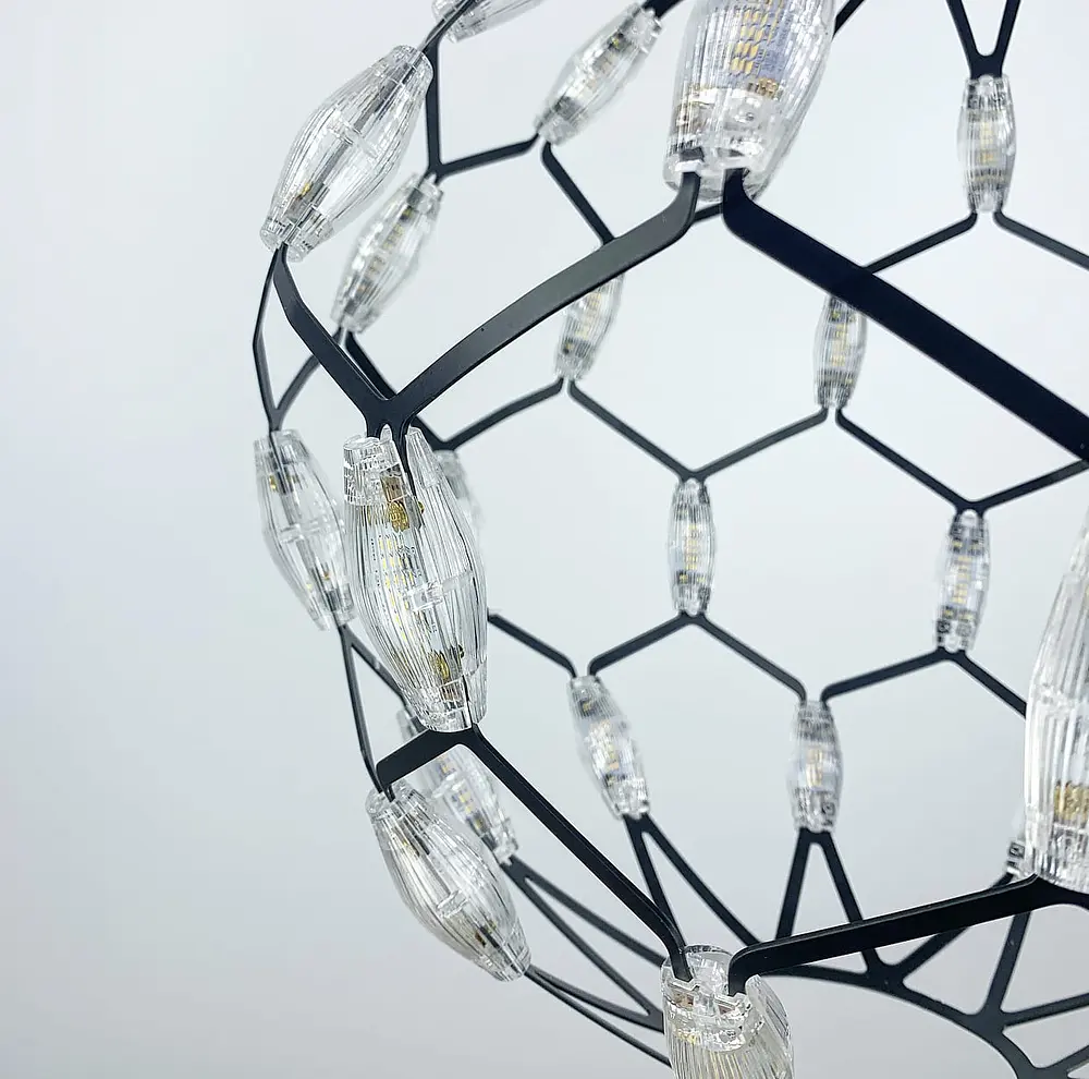 Світильник у формі купола чорного кольору | Арт. D 1289 BK | Line F - фото 4