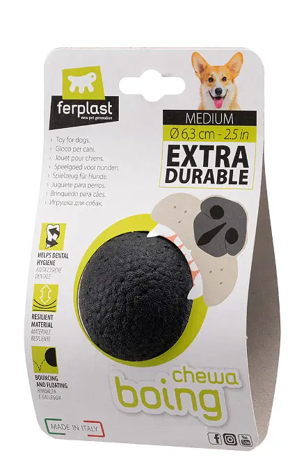 Игрушка для собак Ferplast Chewa Boing Medium Ball ø 6.3 см черный 86622799