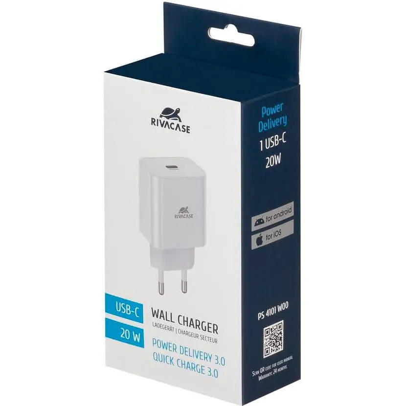Зарядний пристрій Rivacase PS4101 W00, PD 20 В, білий (PS4101 W00 (White)) - фото 6