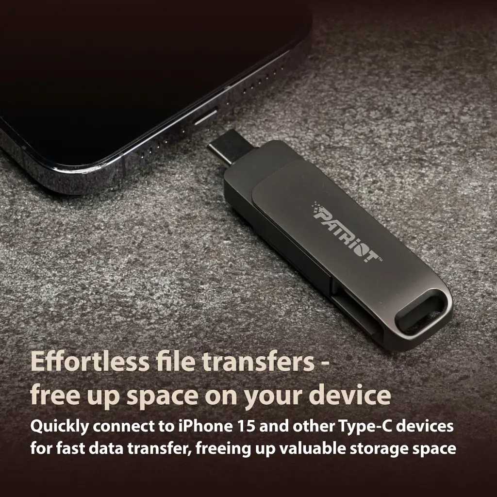 USB флеш накопитель Patriot 64GB Rage R550 Matte Black USB/Type-C 3.2 (PE64GR550DSAD) - фото 8