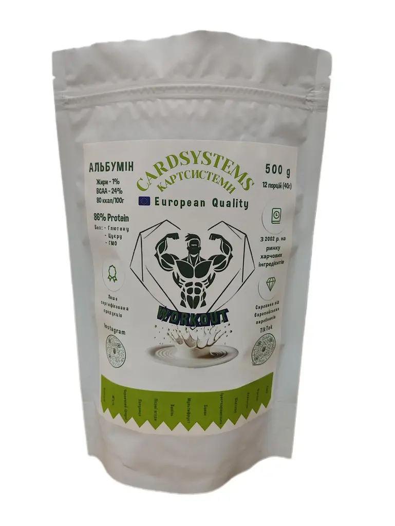 Протеїн яєчний Альбумін Egg Protein Albumin 86% зі смаком банана 500г