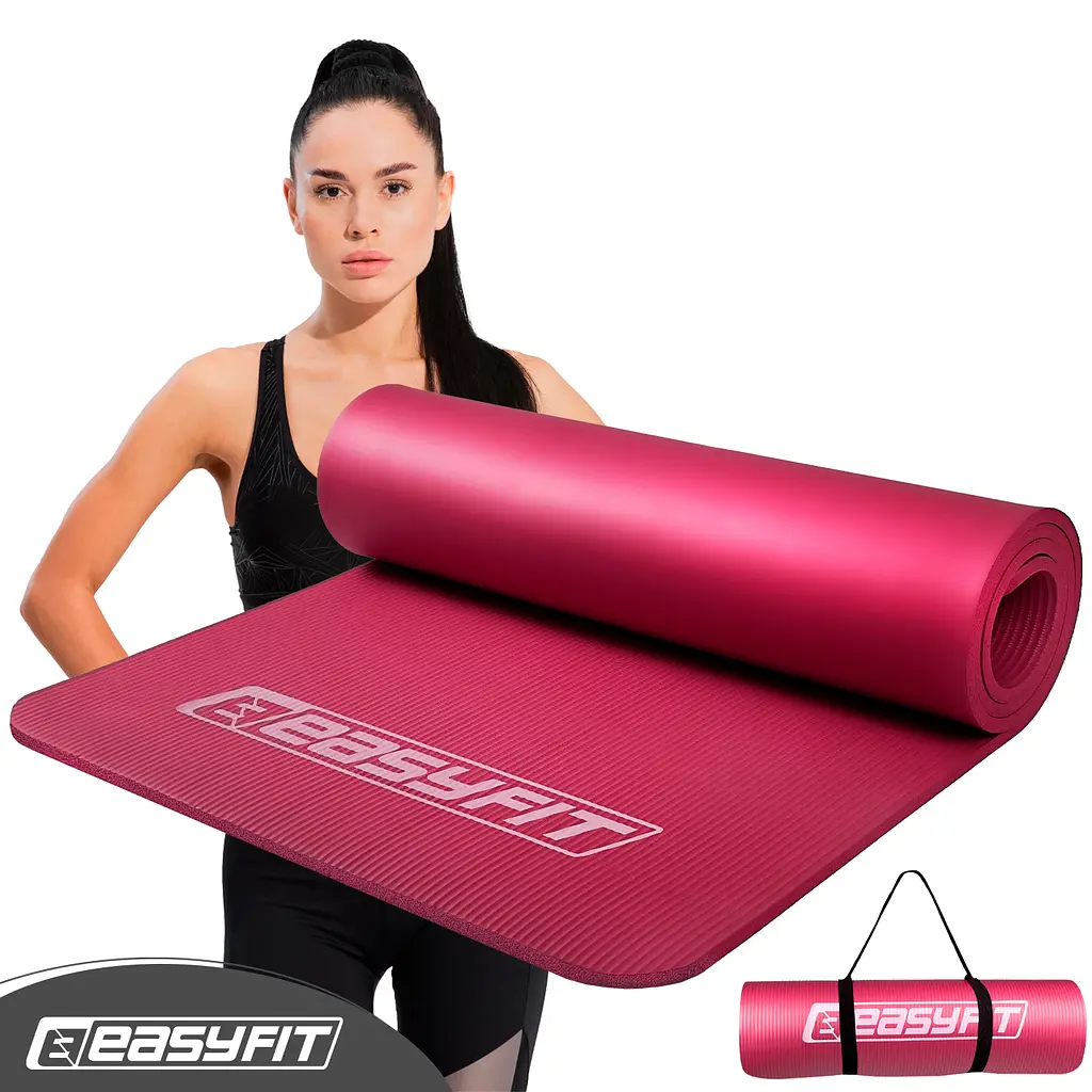 Килимок для фітнесу та йоги EasyFit NBR 10 мм Червоний - фото 2