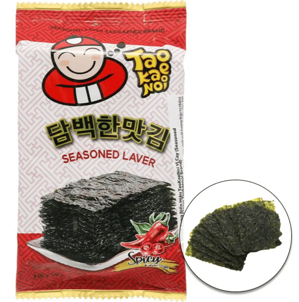 Чіпси норі Tao Kae Noi Seasoned Laver Spicy Flavour 4г - фото 2