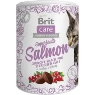 Ласощі для котів Brit Care Cat Snack Superfruits Salmon Лосось 100 г