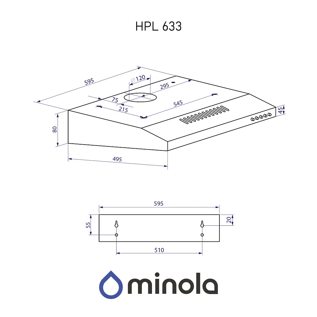 Витяжка плоска MINOLA HPL 633 IV - фото 16