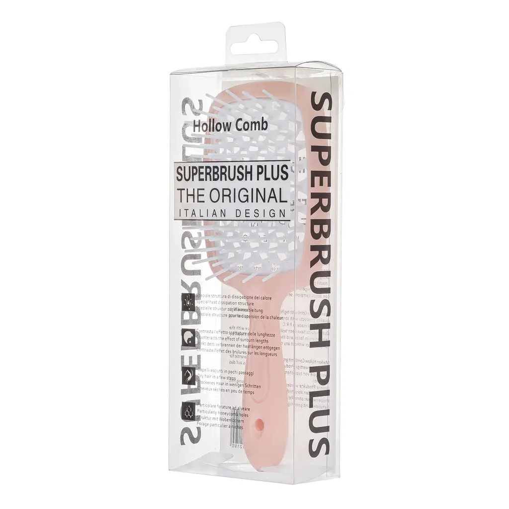 Гребінець щітка для волосся Superbrush Plus Hollow Comb Бежево-білий Бежево-белый 86728 - фото 2