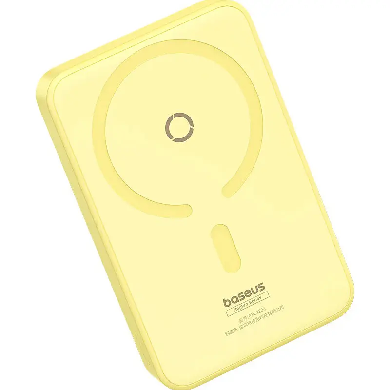 Зовнішній акумулятор Baseus MagPro Magnetic Bracket 5000mAh 20W Yellow [P10064101Y23-00] [117957] - фото 5