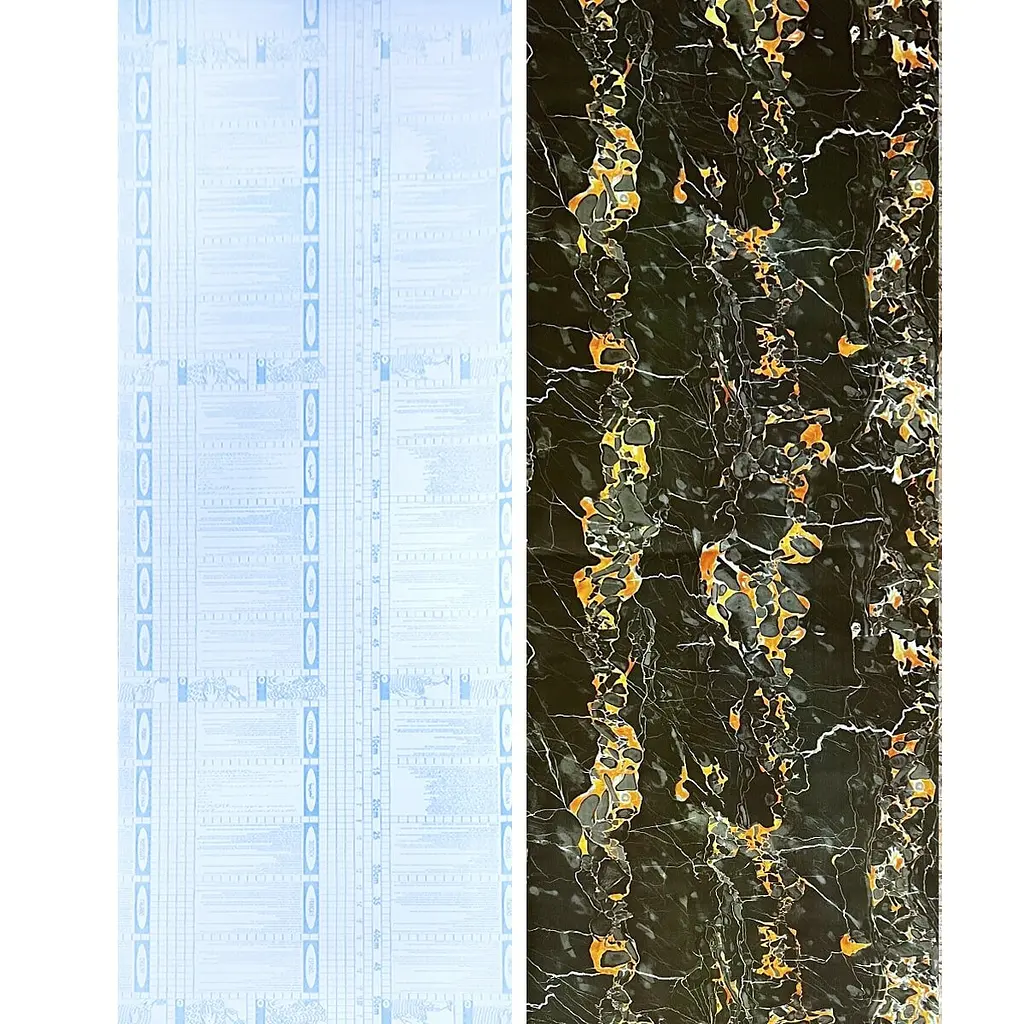 Самоклеюча плівка Sticker Wall SW-00001282 Чорний мармур з жовтим 0,45х10мх0,07мм - фото 4