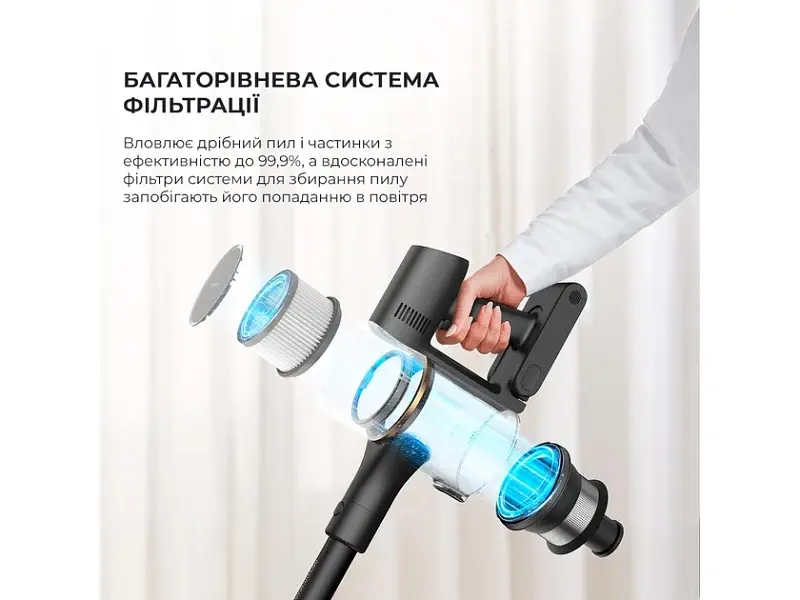 Вертикальний + ручний пилосос (2 в 1) Dreame R10 Pro Black - фото 7