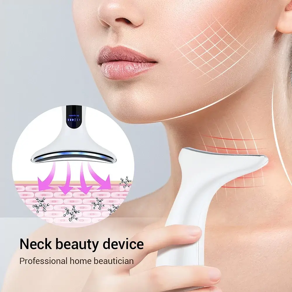 Масажер мікрострумовий для шиї та обличчя No Brand Neck Beauty Device Білий (2288327480) - фото 5
