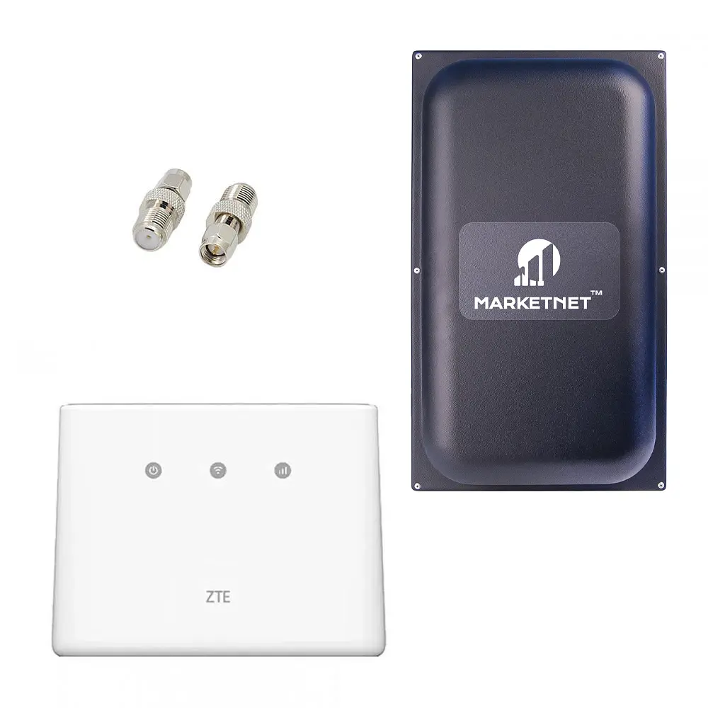 Комплект 4G LTE Wi-Fi роутер ZTE MF296R + Панельна антена MARKETNET Maxi MIMO 22 dBi