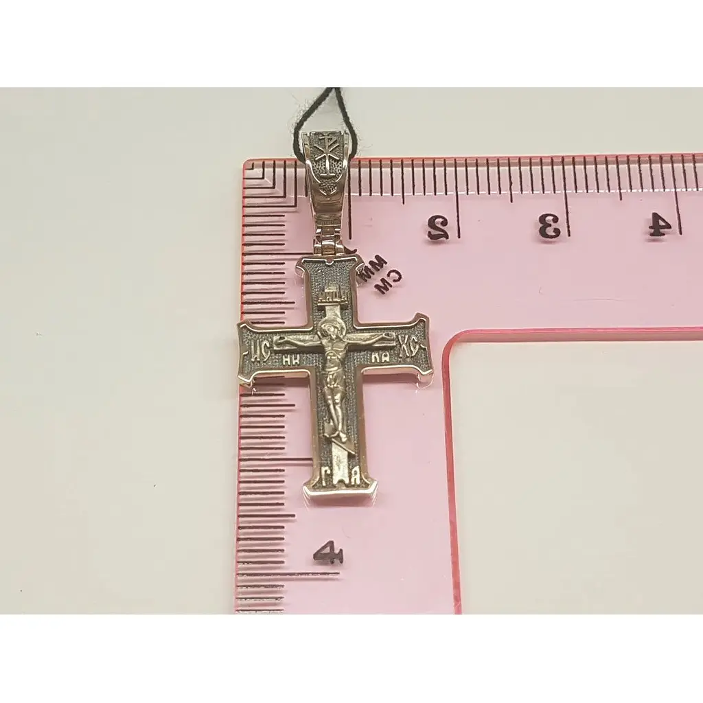 Золотий хрестик Харківська ювелірна фабрика Розп'яття Христа. 11541-ЧБЕЛ - фото 5