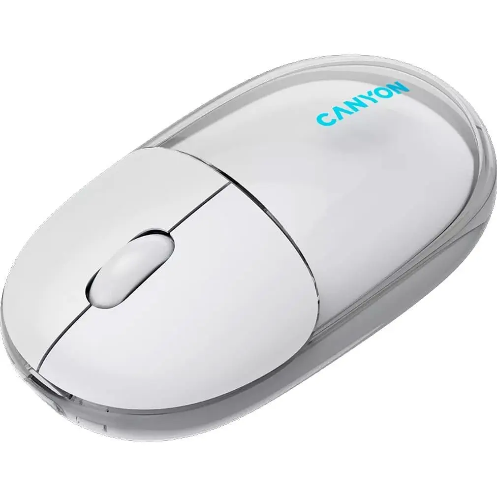 Мышь Canyon OnClick 24 BT/ Wireless Transparent/White (CNS-CMSW24W) - фото 2