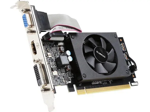 Видеокарта Gigabyte GT 710 2Gb (GV-N710D3-2GL) (GDDR3, 64 bit, PCI-E v2.0) - фото 4