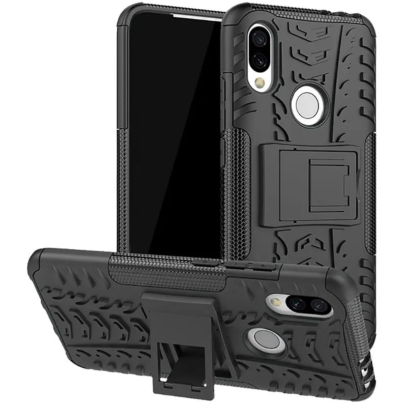 Чохол-накладка Toto Dazzle Kickstand 2 in 1 Case Xiaomi Redmi 7 Black - фото 2