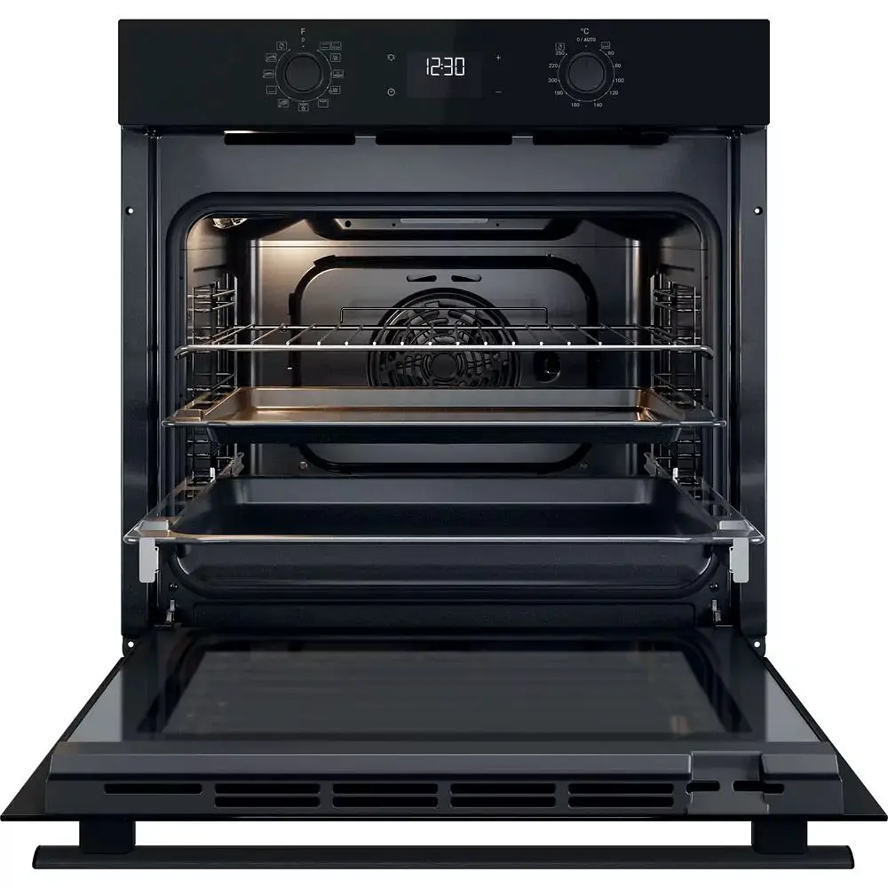 Духовой шкаф электрический Whirlpool 71 л A+ дисплей конвекция телескопические направляющие черный - фото 4