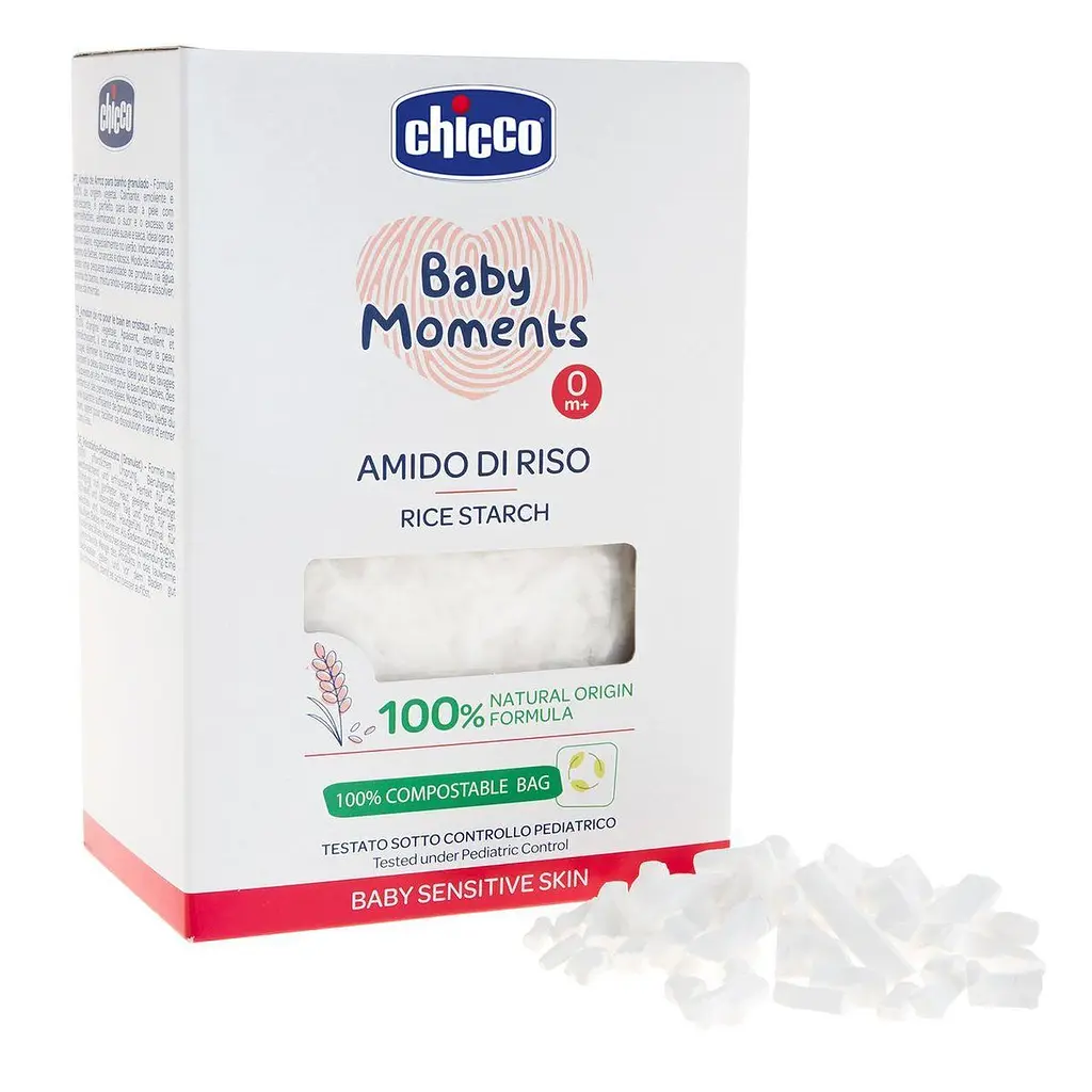 Крохмаль рисовий Chicco Baby Moments для купання, чутлива шкіра, 250 г (10239.00) - фото 5