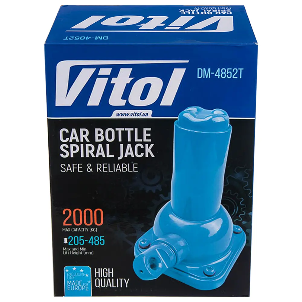 Домкрат механический телескопический Vitol 2 т 215-485 мм 4.5 кг (DM-4852T) - фото 4