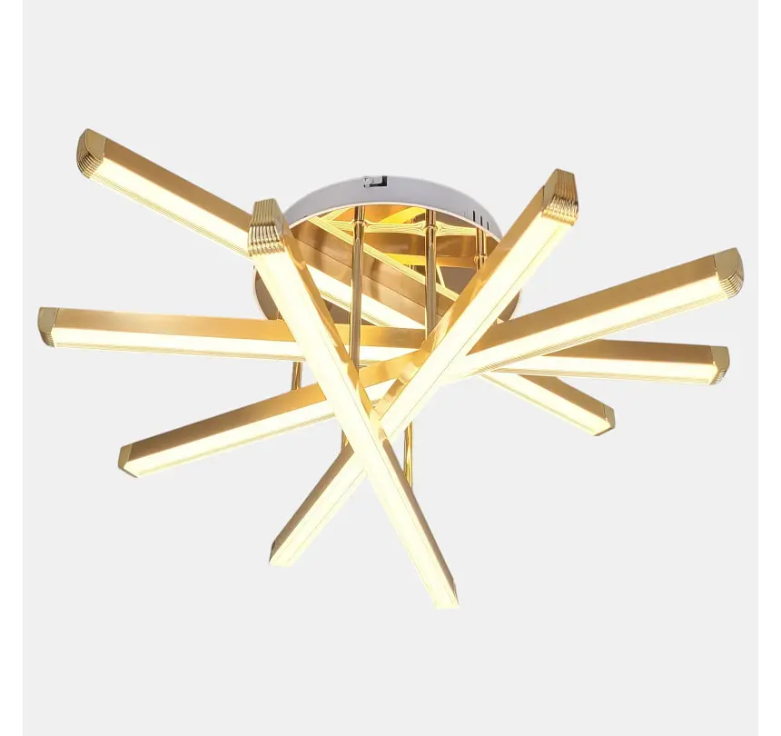 Золота стельова LED-люстра Artlight W168/5GD 79 Вт, 3 режими світла, Ø63,5 см, від 13-20 м² - фото 3