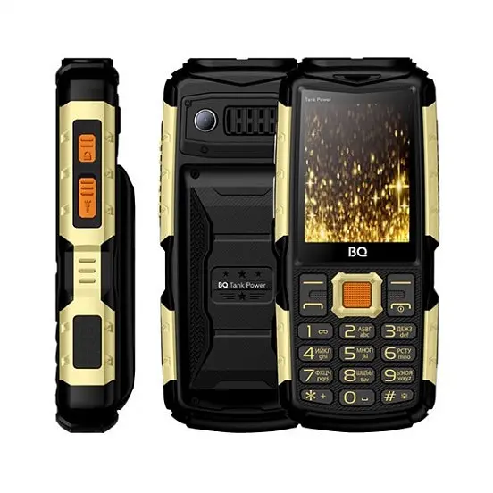 Противоударный кнопочный мобильный телефон Land Rover BQ-2430 Black/Gold Tank Power 4000 мАч - фото 2
