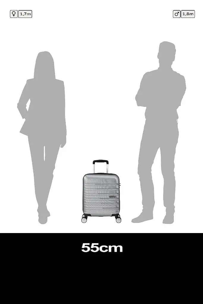 Валіза 45 См American Tourister FLASHLINE SKY SILVER 45x35x20 ME8*25007 - фото 7