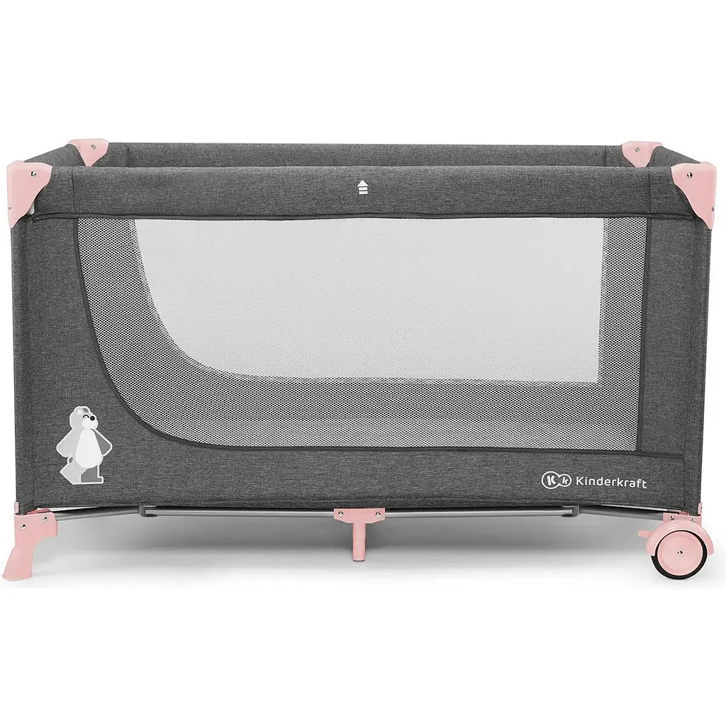 Ліжко-манеж Kinderkraft Joy Pink сіре з рожевим (00-00158380) - фото 5