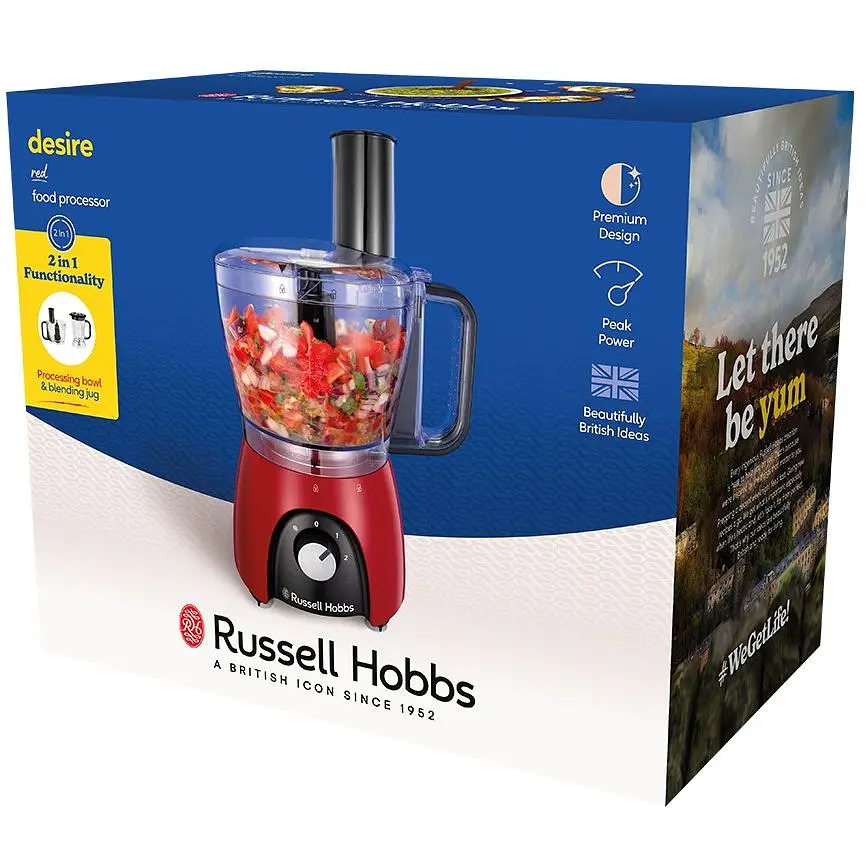 Кухонная машина Russell Hobbs Desire Red 600 Вт красная (27110-56) - фото 4
