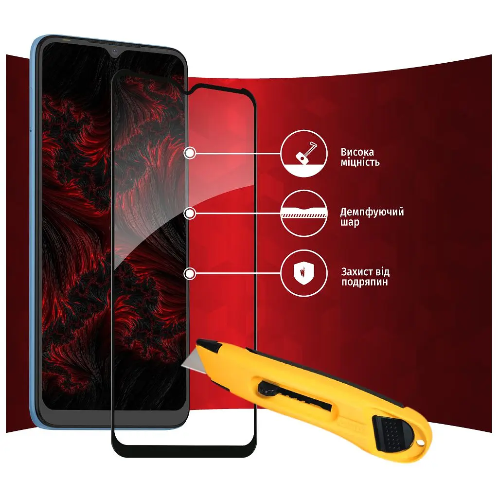 Скло захисне Intaleo Full Glue Tecno Pop 5 LTE (1283126535376) - фото 4