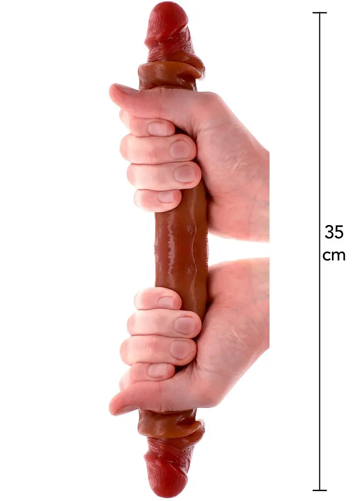 Фалоімітатор Get Real Foreskin D-Dong 35 см (коричневий) - фото 7