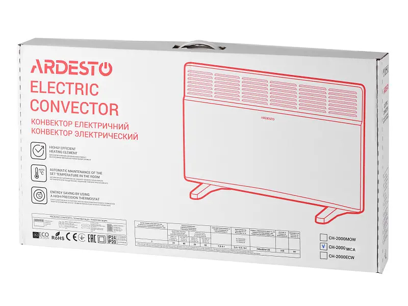 Конвектор Ardesto CH-2000MCA - фото 8