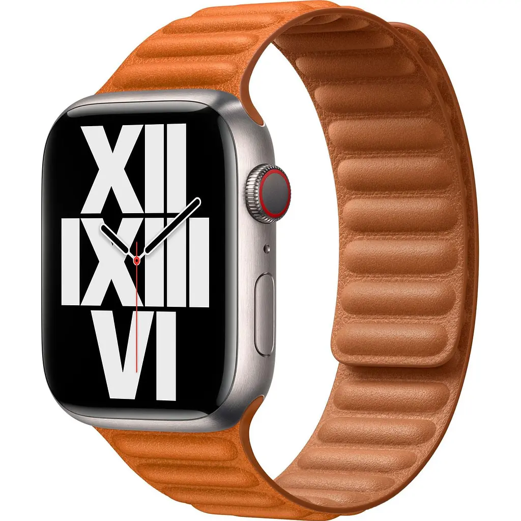 Ремінець Apple Leather Link для Apple Watch 38/40/41mm M/L Golden Brown [ML7L3] [120662] - фото 2