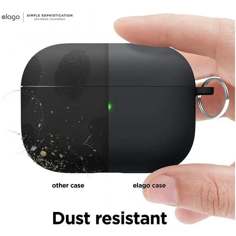Чохол Elago Silicone Hang Case Black for AirPods Pro 2nd Gen чорний (EAPP2CSC-ORHA-BK) - фото 3