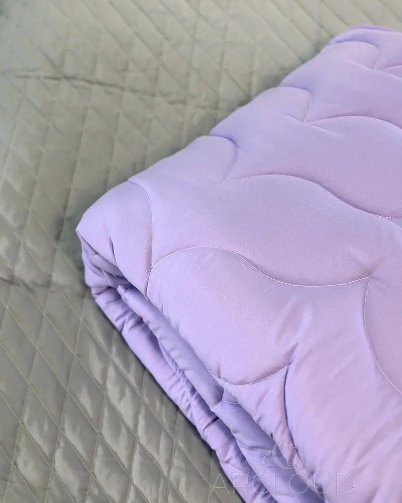 Ковдра зимова ArCloud Floral Lavander 200х220 у сумці + 2 подушки з кантом ArCloud Floral Lavander 50х70 у сумці + постільна білизна LARA сатин євро модель на вибір - фото 9